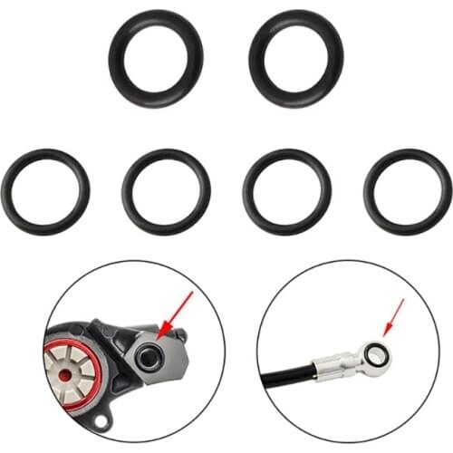 6pcs/set Mountain Road Bike Disc Brake Caliper Sealing Ring O-Ring Brake Piston Bicycle PE Wear-Resistant Sealing Ring Tools