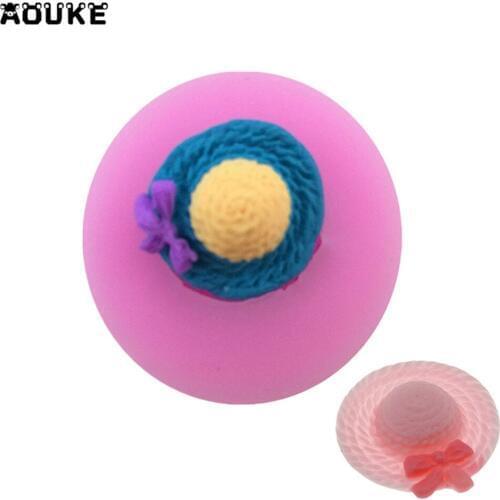 Aouke 1Pc Mini Cap Shape Cake Mold Fondant Cake 3D Food Grade Silicone Mould DIY Baking Tools Sugar Lace Mold Chocolate M033