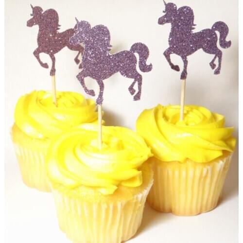 Glitter Unicorns Safari Animals Cupcake Toppers birthday rustic Wedding Bridal Shower Engagement Party food picks