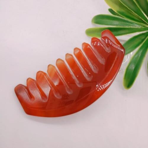1pcS red agate a tow comb