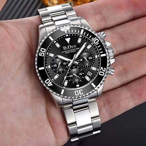 Big Waterproof Diver Watches Men Top Brand Luxury Quartz Chronograph Male Wristwatch Mens Sports stainless steel watches 2020