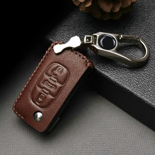 Leather Car Key Case Cover For Citroen Berlingo C4 Grand Xsara Picasso DS3 DS4 C1 C2 C3 C5 C6 Aircross Cactus Key Ring Holder