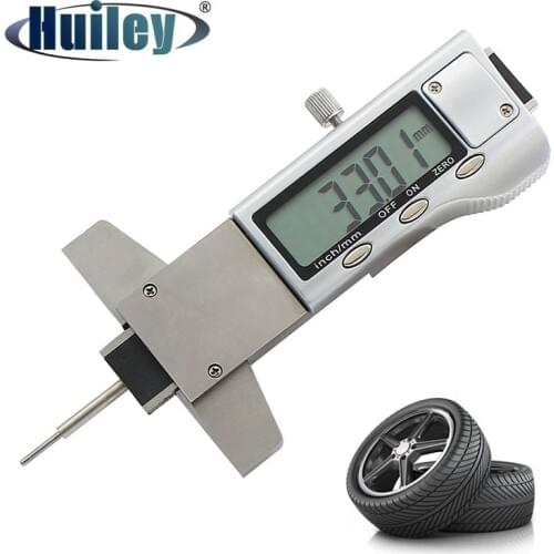 Stainless Steel Digital Depth Gauge LCD High Precision Caliper Tire Depth Detection Ruler 0-25 mm Thickness Gauge Depth Tools