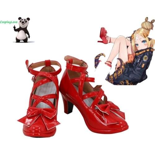 CosplayLove Fate Grand Order FGO 2018 Anniversary Foreigner Abigail Williams Red Shoes Cosplay Long Boots Leather Custom Made