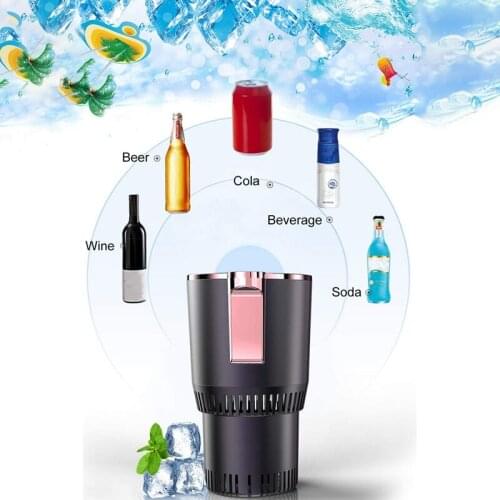Home Car Cup Cooler Warmer Quick Electric Cooling Cup 3-58Celsius Heat and Cold Drink Cooler Cup US Plug