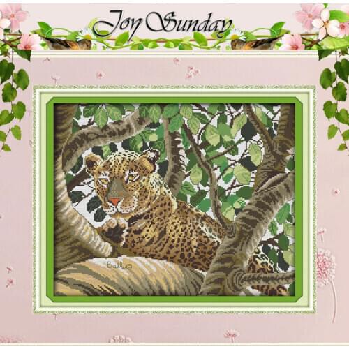 Leopard Patterns Counted Cross Stitch 11CT 14CT Cross Stitch Set Wholesale Animal Cross-stitch Kits Embroidery Needlework