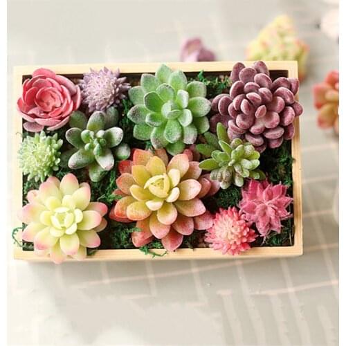 Mini Artificial Succulents Plants Aloe Zebrina Plants Artificial Plant Landscape Fake Flower Arrangement Home Garden Decoration