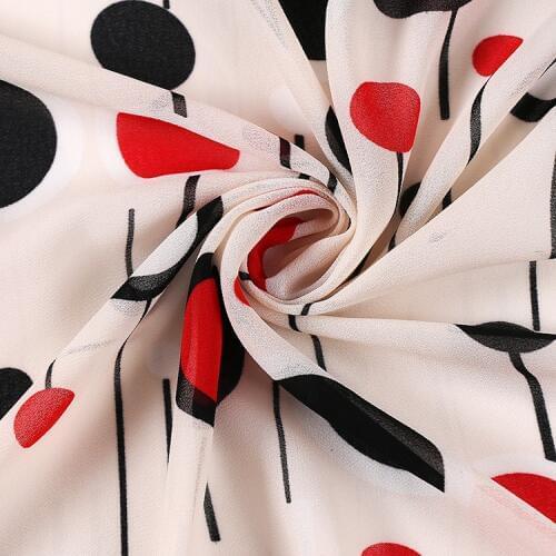 Fashion Peach And Grey Round / Striped Chiffon Dress Shirt Fabric, By The Meter