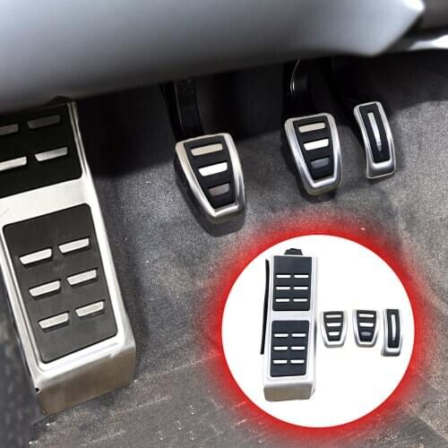 MT Pad Fit For Audi S4 S5 S6 S7 C7 Q5 A4 A5 A6 A7 Parts Foot Accelerator Oil Fuel Gas Brake Clutch Rest Anti-skip Pedal Cover