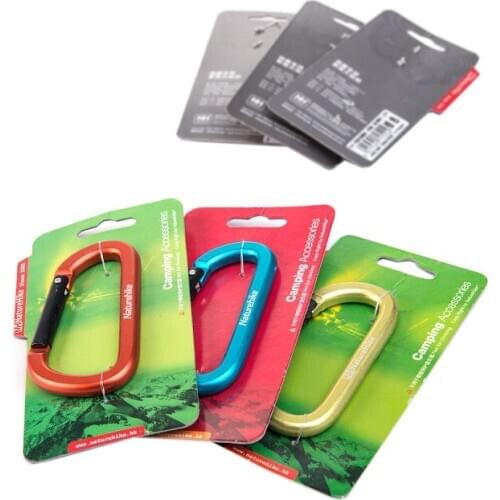 Naturehike 8cm D-type Camping Tent Buckle Tent Hooks Backpack Fast Hanging Buckle Water Bottle Carabiner Camping Travel Key Ring