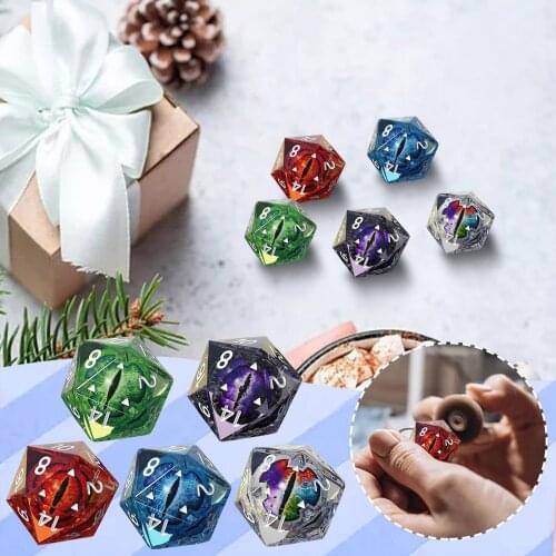 New Glazed Bead Longan Crystal Gorgeous Polygonal Dice Set Bar Gambling Dice 2021 New Year Game Kid Gift Многоугольник в кости