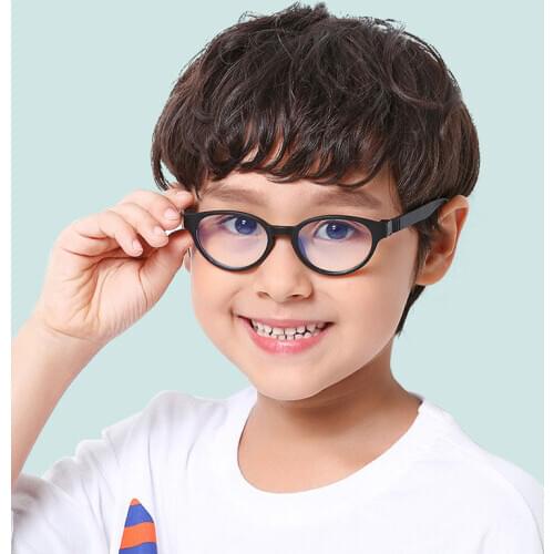 Optical Glasses frame For children boy girls Myopia eyeglasses frames with 0 degree lenses Plain Points Kids Unisex F8155
