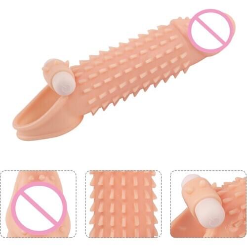 Dick Penis Pump Penis Condoms Vibrator Sex Toys Men Penis Extender Penis Enlargement Penis Sleeve Spikes Sexy Crystal Sleeve