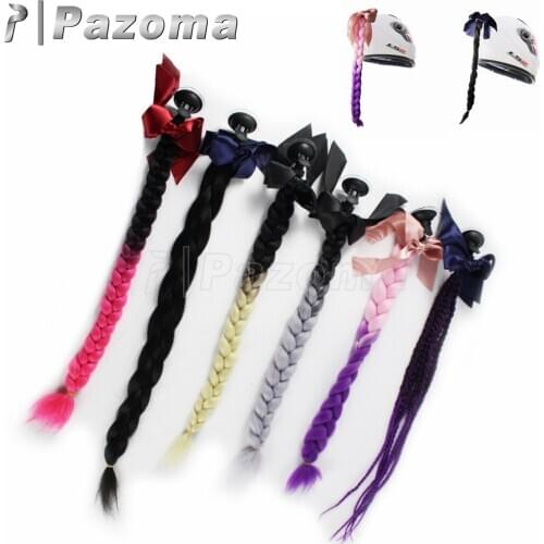 1PC Helmets Gradient Ramp Helmet Braids / Ponytail Helmet Hair Pigtails For Motorcycle Motorbike Motocross Street Bike Helmets