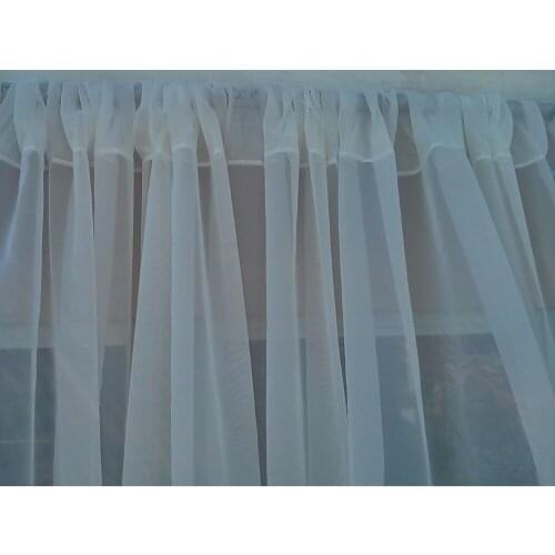Wedding birthday baptism Sheer panel Drape 8'x114" (2.44x2.9m) 3m 2.7m White Ivory Fuchsia Black Gold Backdrop divider