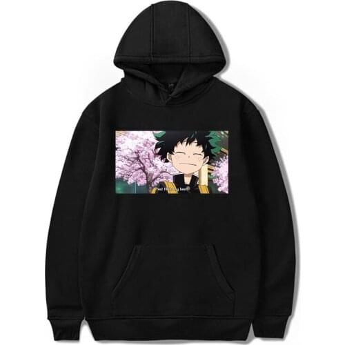 Deku Boku No Hero Hoodies 'yes i'll do my best' student Unisex Hooded sweater Streetwear My Hero Academia Sweatshirt Tops