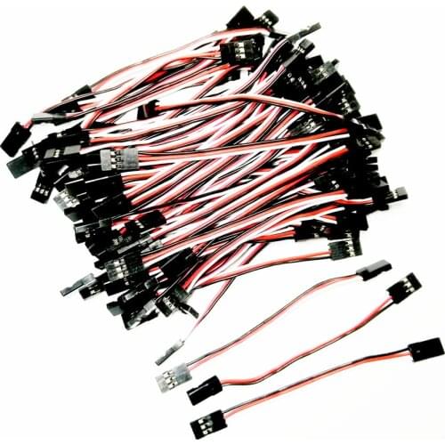 5pcs/10pcs 100mm 250mm 10cm 25cm Servo extension cord Male to Male for JR Plug Servo Extension Lead Wire Cable 10cm