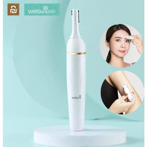 In Stock Youpin WellSkins WX--TM01 Electric MultiFunctional Eyebrow Trimmer Shaver Double Blade Rotatable 30Angle No Skin Damage