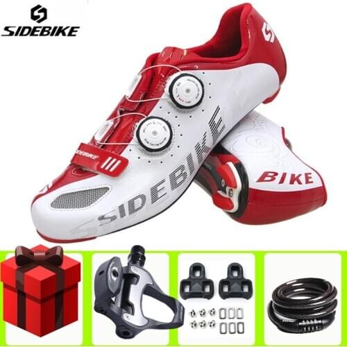 SIDEBIKE Road Cycling Shoes Sapatilha Ciclismo Carbon Fiber Bike Bicycle Professional Competition Ultralight Men Sneakers Women