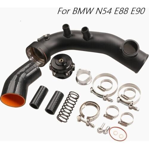 Flow Intake Pipe with 50MM BOV Kit Fits for BMW N54 E88 E90 E91 E92 E93 Turbo Pipe Blow Off Valve Engine Chargepipe Kit