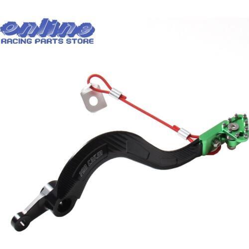 CNC Alloy Billet Flexable Rear Brake Pedal Fit KX250F 04-13 KX450F 09-16 KLX450R 08-09 Dirt Bike Motocross Off Road