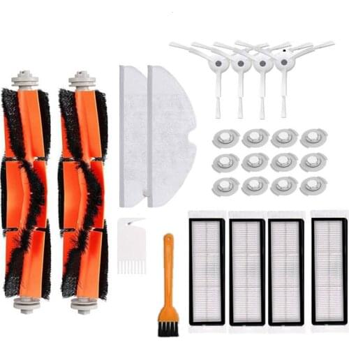 2X Main Brush+Side Brush + HEPA Filter Suitable for Xiaomi Vacuum 2 Roborock S50 Xiaomi Roborock Mi Robot Parts Filters