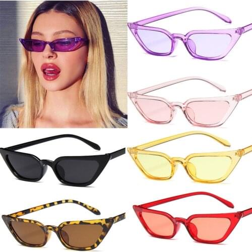 Colorful Small Cat Eye Sunglasses 2021 Women New Fashion Candy Female UV400 Eyewear Trendy Hiking Lunettes Gafas Hot