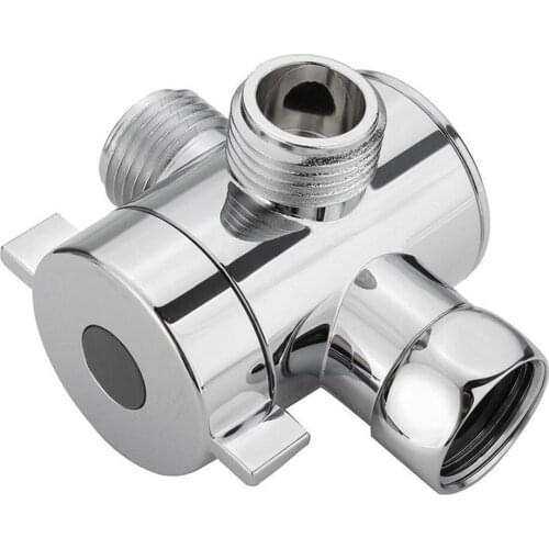 1/2 Inch ABS Chrome 3 Way Diverter Hose Fitting Tee T Shape Adapter Connector for Angle Valve Hose Bath Shower Arm Toilet #10