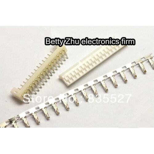 100pcs/lot PH2.0-16P 16PIN terminal block 2.0MM pitch connector : plug + plastic bending needle socket + terminal