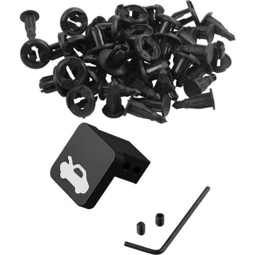 25 Pcs Plastic Push in Car Bumper Fender Door Rivets Clip with Hood Release Latch Handle Repair Kit,Fits for Honda