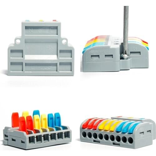 5/10pcs/Lot LT-626/636 Fast Mini Wire Connector Universal Cable Wiring Connector Push-in Conductor Terminal 0.08-6mm2