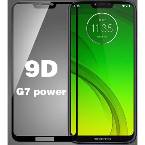 9D For moto g7 power tempered glass for moto g7 power screen protector protective film motog7 full film motog 7 protective glass