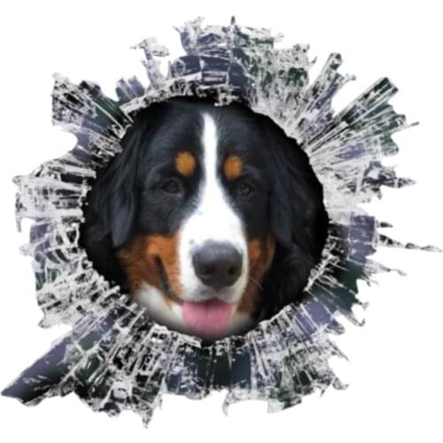 Car Sticker Decal Creative New 3D Bernese Mountain Dog Motorcycle Car Window Accessories Waterproof PVC 13cm X 13cm
