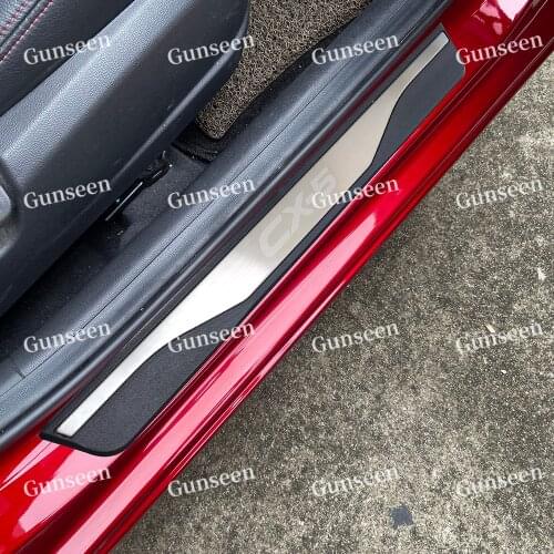 Auto Accessories For Mazda CX-5 Door Sill Cover Scuff Plate Guard CX 5 CX5 trim Protector Car Sticker styling 2013 2017 2020