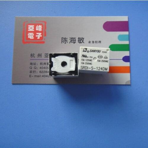 Free shipping lot (10 pieces/lot) SANYOU SRDI-S-124DM 10A 24VDC 4PINS Power Relay original New