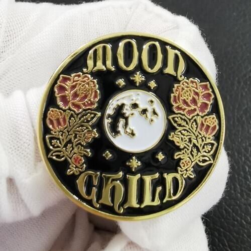 Moon child brooch