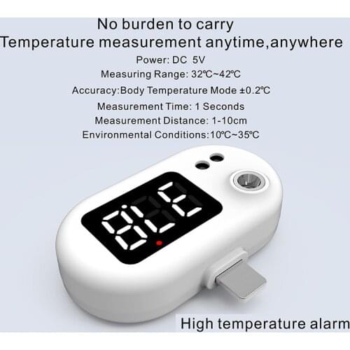 Fastship best sale Cell phone Thermometer Adult Body Ear Temperature child termometro termometro For Apple Android Type-c