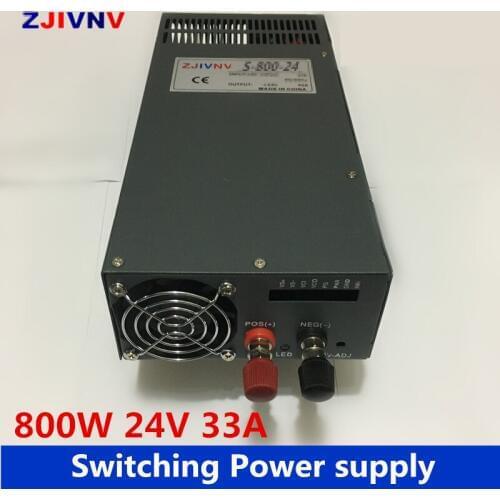 Industrial and led used 800W 24v 33a switching power supply AC-DC 24v power supply input 110v or 220v power supply unit 24v