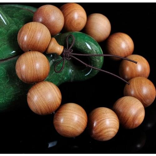 Laoshan Sandalwood Bracelets Non-Submerged Indian Tanwen Playing Beads Rosary Men and Women