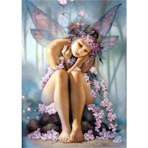 5D DIY Full Round/Square Diamond Painting Butterfly Fairy 3D Embroidery Cross Stitch Rhinestone Mosaic Home Decor Art Y286