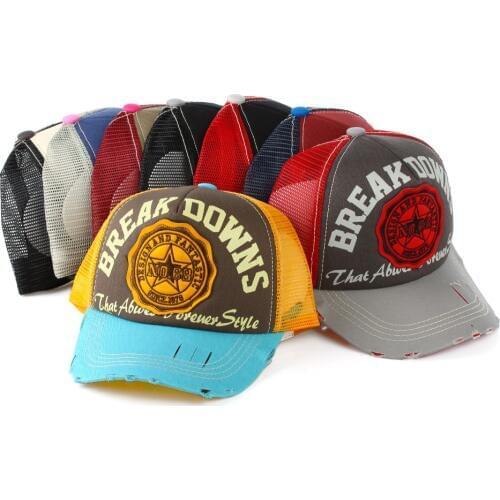 Men women fashion summer baseball cap Sunshade net mesh style letter simple sports hat 58CM for girl boy snapback