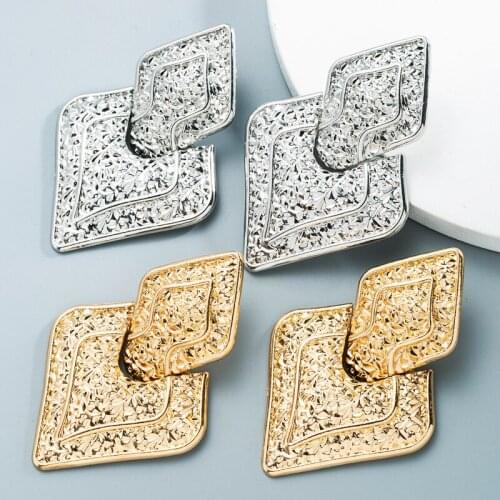 Exaggerated Religious Geometric Gold Metal Drop Dangle Earrings High Quality Statement Luxury Ear Ring Ladies Jewelry Accessory