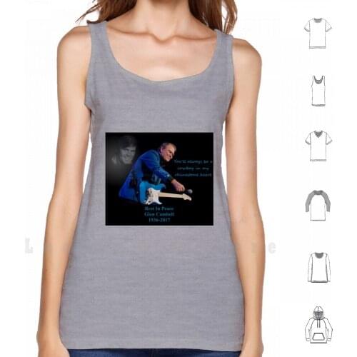 Rip Glen Campbell tank tops vest sleeveless Glencampbell Cowboy Rhinestone Rhinestonecowboy Country Music