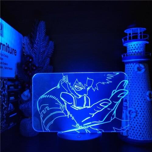 My Hero Academia Dabi 3D Lamp Anime Figure Decoration Lampara LED Night Light Bedside Decor Lighting Manga Creative Lights Gifts