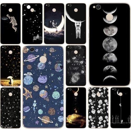 220 sky Space planet Black and white sun Moon Soft Silicone Cover Case for Xiaomi Xiaomi Redmi 4a 5 plus Note 4 4x 5a pro mi a1