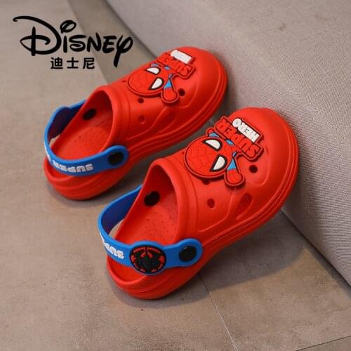 2021 Disney Spider Man New Baby Slippers Girls Cute Cartoon Slippers Girls Beach Sandals Childrens Hole Shoes Womens sandals