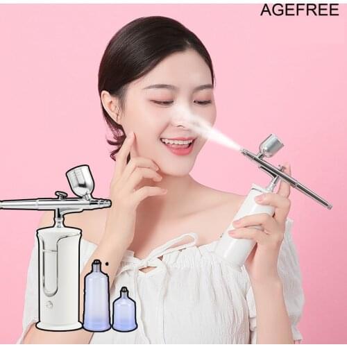New Water Oxygen Injection Nano Spray Airbrush Set Rechargeable Hydrating Beauty Humidifier for Skin Whitening Device