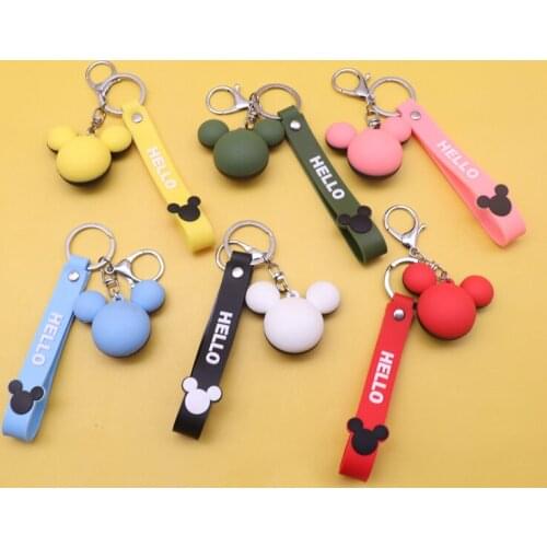 Originality Mickey head keychain Lively Simulation Mouse Key Chain Bag Purse Key Accessories Emo Jewelry Gifts Girlfriends