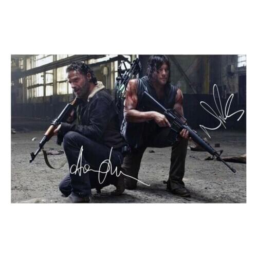 THE WALKING DEAD SIGNED Art Film Print Silk Poster Home Wall Decor 24x36inch