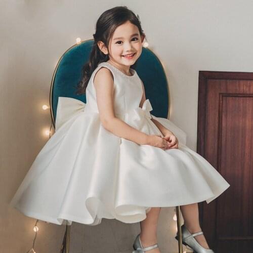 Popodion Girls Dress 2021 Princess Dress Puffy yRarn Host Catwalk Piano Childrens Performance Dress CHD20383